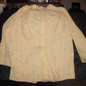 Faded Glory Yellow 3/4 Sleeve Blouse
